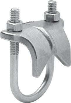 Stainless Steel Fittings Clamps RIGHT ANGLE CLAMPS Features: Designed to fit pipe/rigid conduit as well as PVC-coated rigid conduit, right angle clamps firmly fix pipe to the flange of a structural