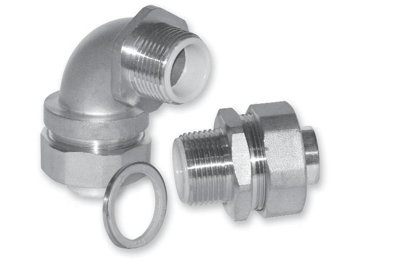 Stainless Steel Fittings Liquidtight Fittings LIQUIDTIGHT FITTINGS Liquidtight Fittings Applications: To terminate and seal liquidtight flexible metal conduit to oiltight, liquidtight, or raintight