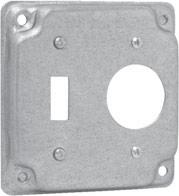 duty reusable metallic plate provides mechanical protection to box and wiring and speeds up trim