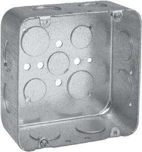 Steel Square Boxes 4 11 /16" SQUARE OUTLET BOXES 42.0 AND 44.