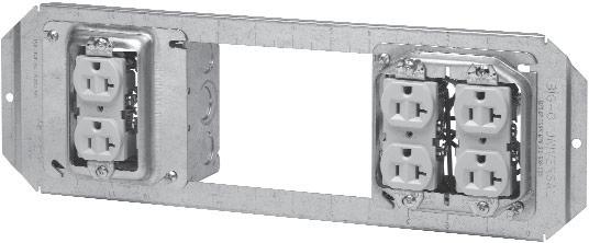 Each position may contain an outlet box, an 8" insulated solid box ground wire with ground screw, one or two pre-wired Eaton's Wiring Devices with leads and push-in connectors, and device protect