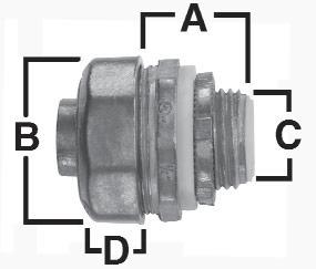 Liquidtight Conduit Fittings Liquidtight Fittings - Zinc Die Cast ZINC DIE CAST LIQUIDTIGHT FITTING Applications: To terminate and seal liquidtight flexible metal conduit to oiltight, liquidtight, or