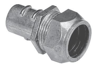 E-19189 Features: Dual gripping saddle design on the coupling safely secures cable or conduit in place and prevents loosening from vibration Steel compression ring & nut provide a strong, secure