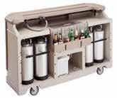 COMPLETE SYSTEM BAR730 Post-mix system for 5-gallon (18,9 L) bag-in-box syrups. Holds up to 6 syrup boxes and 1 CO2 tank. COMPLETE SYSTEM BAR730 Pre-mix system for 5-gallon (18,9 L) soda canisters.