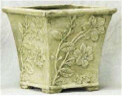 50 ea H41 25237 Rnd. French classic planter white 6.5" op 5.