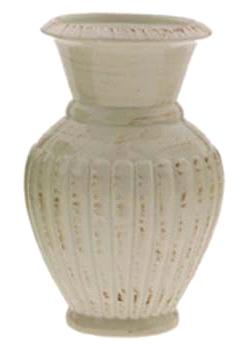 50 ea Round Glazed White Pot W/Rim G03 T436 6" x 7.5" 4.39-6 4.