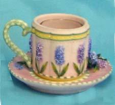 50 ea D06 520 floral tea cup & saucer pink rose 2.