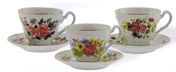 99 box Not many D06 535 floral tea cup & saucer