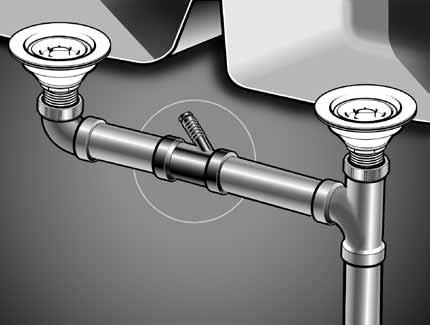 Installation 212332W 757125 C21 2880 40 1½ x 1½ x ¾ 212333W 757129 C21 2880 40 1½ x 1½ x 1 Single sink installation. For rough-in, insert plug into hose barb.