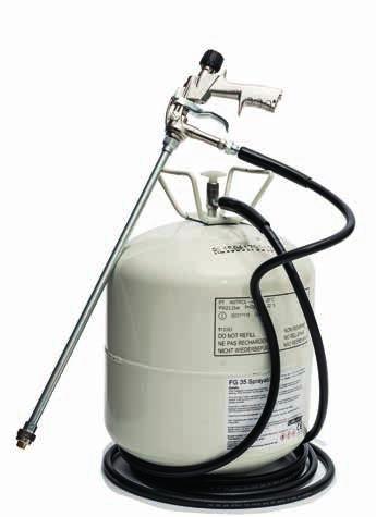 FG 35/FG 40 spray applied system Product description The spray device is an essential addition to the pressurised containers and allows the direct application of sprayed FG 35 / FG 40 without the
