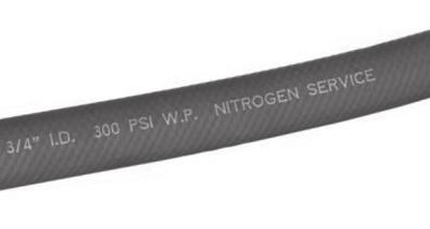 258 Nitrogen Service Hose Nitrogen Service Hose is for in-plant nitrogen service at petrochemical, refineries and general manufacturing.