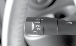 Pull the headlight switch back to the original position to select the low beam. The blue indicator light goes off.