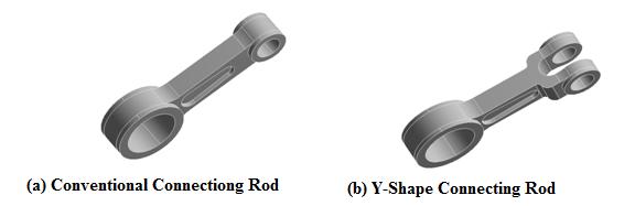 MATEC Web of Conferences 3 3D models of the connecting rods The geometrical models of the connecting rods were developed in CATIA v5 software, and two models of connecting rod are shown in figure 3 a