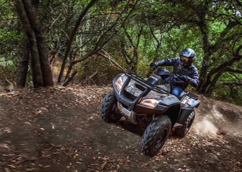 > FOURTRAX RINCON WHO SAYS YOU HAVE TO ROUGH IT? The outdoors can be a rough place hot, cold, wet, dry, rocky, muddy.
