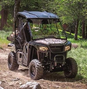 Pioneer 1000 EPS Pioneer 500 Accessorized model shown With a width of only 50 inches, the Pioneer 500 fits on tight trails, handles with an agility that makes it a blast to drive, and can even be