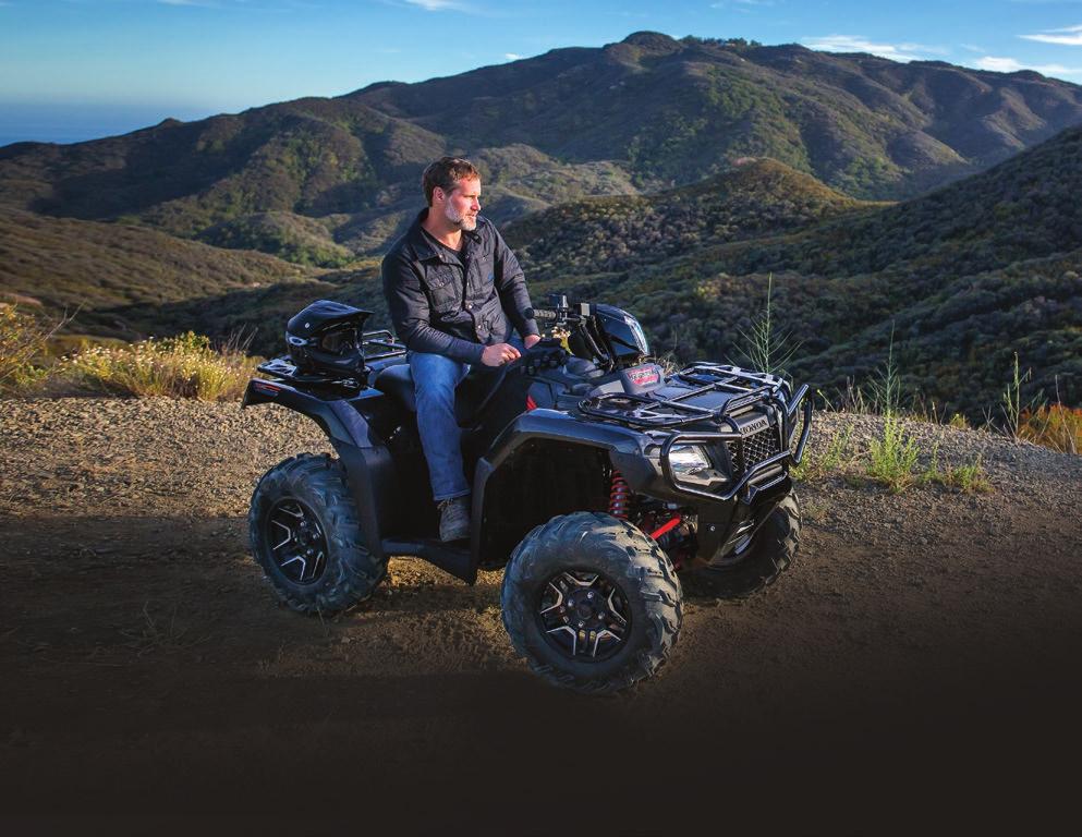MEET THE FAMILY Why Honda? MOTORCYCLES SIDE-BY-SIDES ATVS Honda has built a reputation on superior design and innovation, strong performance and legendary durability, quality and reliability.