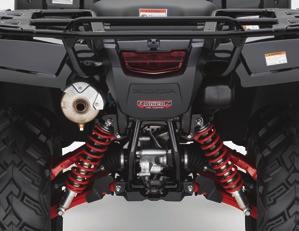 SWINGARM REAR SUSPENSION INDEPENDENT REAR SUSPENSION (IRS) Our workhorse ATVs, plus the TRX90X Youth ATV,
