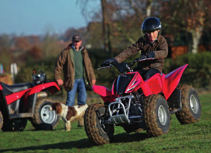 2WD THE PERFECT INTRODUCTION Our smallest model brings all the enjoyment of ATV riding to younger riders, yet incorporates the safety and build quality you