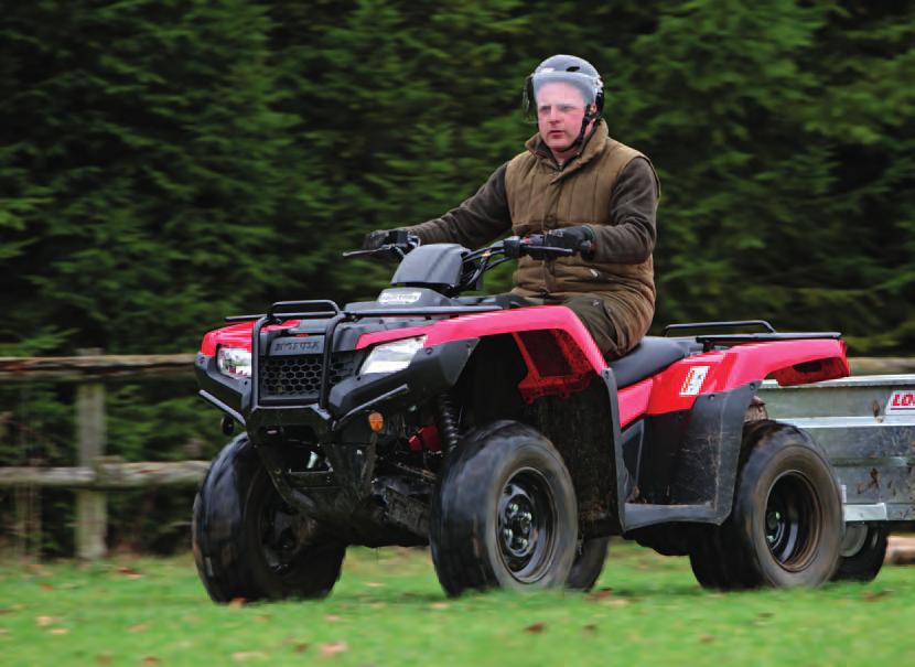 4WD Available in Green* *Fourtrax 420 4wd model only THE UK S BEST SELLING ATV Powerful, efficient and compact, with excellent agility and towing capability.