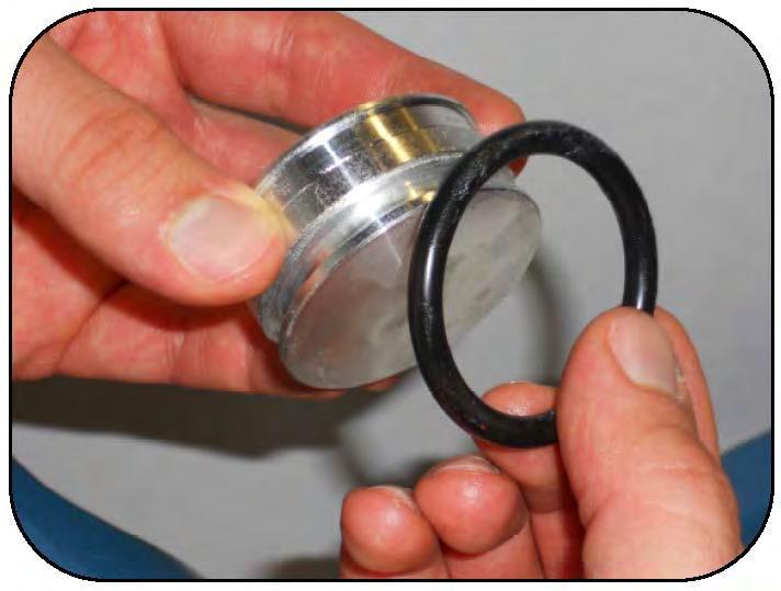 Remove the O-ring from the diaphragm