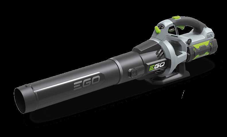 JET TURBINE TECHNOLOGY WITH LARGE DIAMETER TUBE TO GIVE MAXIMUM AIRFLOW Compatible with EGO Power + backpack battery VARIABLE