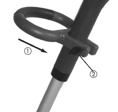 Locate the lug on the cutting guard (13) and insert into the slot on the motor housing. Secure it with the screws supplied (Fig. 2).