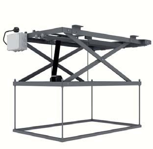 PROJECTOR SOLUTIONS 125 40 SCISSOR LIFT SYSTEMS Movable frame dimensions: W4 x D6 mm P1981 Overall stroke in mm 5 W680 x D770 x H120 35 Kg, Optional: wall switch or IR/RF remote P3642 Overall stroke