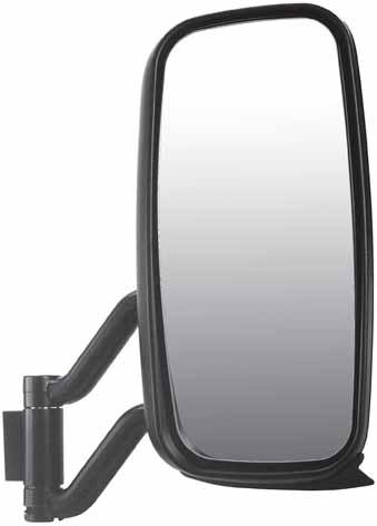 External mirrors Volvo Volvo Black plastic mirror head. Mirror head: 367 x 82 mm. Mirror glass: 355.5 x 69.5 mm. Mounted on 8/22 mm dia. arms.