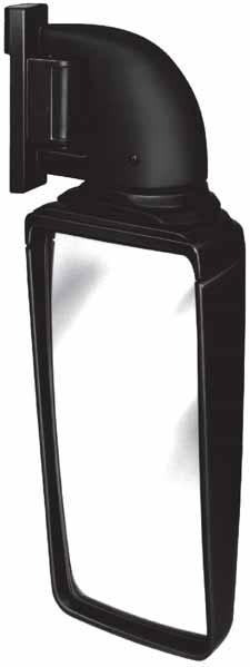 Bus mirrors Coaches and overland buses e.g. for Berkhof, MAN, Neoplan and Van Hool Black plastic mirror head and arm. Driving mirror electrically adjustable. Wide-angle mirror manually adjustable.