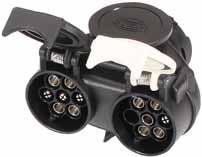 3-pole socket (ISO 446) on the towing vehicle to a 3-pole West plug or 7-pole plug (ISO