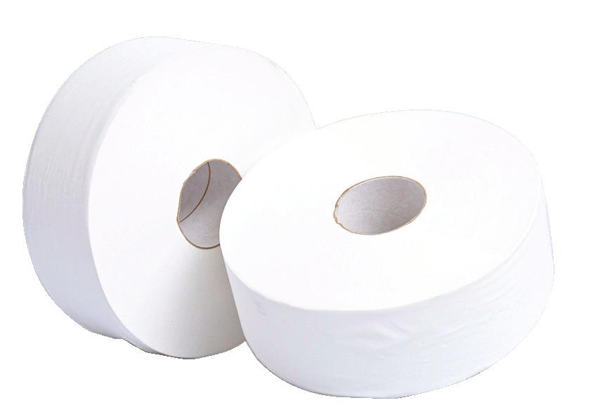 Jumbo Toilet Roll Code Description Colour Ply Width (mm) Length (m) Core Size Case Qty Cases per pallet Material J26150 Mini Jumbo White 2 90 150 62mm 12 50 Recycled J27150 Mini Jumbo White 2 90 150