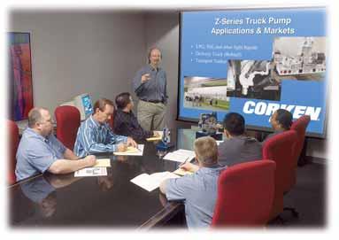 The first half of the training includes an in-depth discussion of the features and benefits, pump sizes available and the applications handled by each of the Z-Series truck pumps.