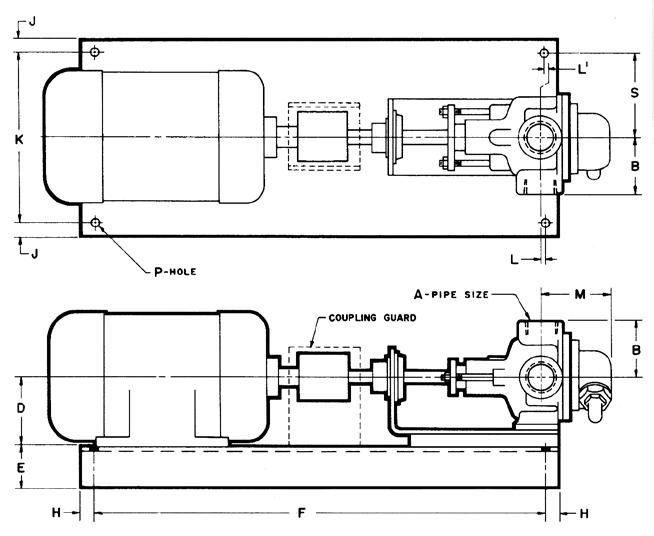 Page 310.12 VIKING GENERAL PURPOSE PUMPS DIMENSIONS These dimensions are average and not for construction purposes. Certified prints on request. For specifications, see page 310.4.