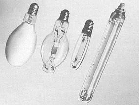 FOREWORD OPERATING CHARACTERISTICS High Intensity Discharge Lamps (from left) Mercury, Metal Halide, High Pressure Sodium and Low Pressure Sodium.