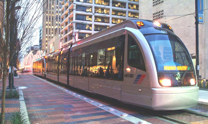 8-mile passenger rail system, the 7.5 mile light rail line from Downtown to Reliant Park. During Fiscal Year 2003, METRO had more than 89.1 million customer boardings on its fixed-route bus system, 1.