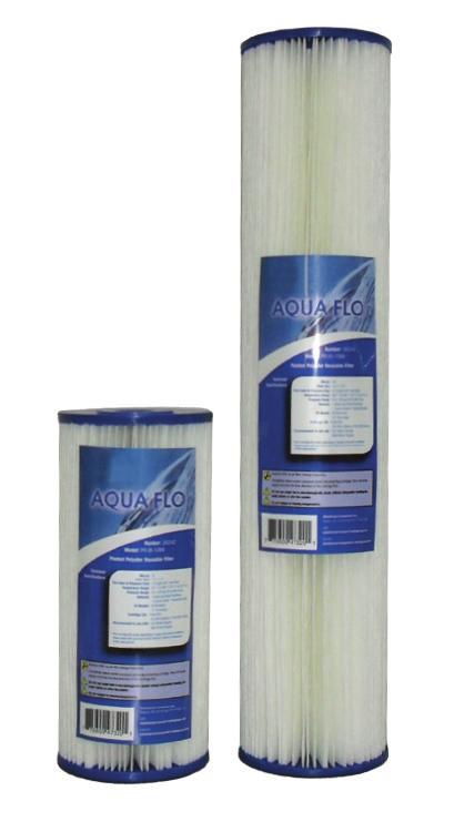 Aqua Flo Filters Pleated Polyester Reusable (PR) Cartridge Filter PR cartridge filters are made from reusable