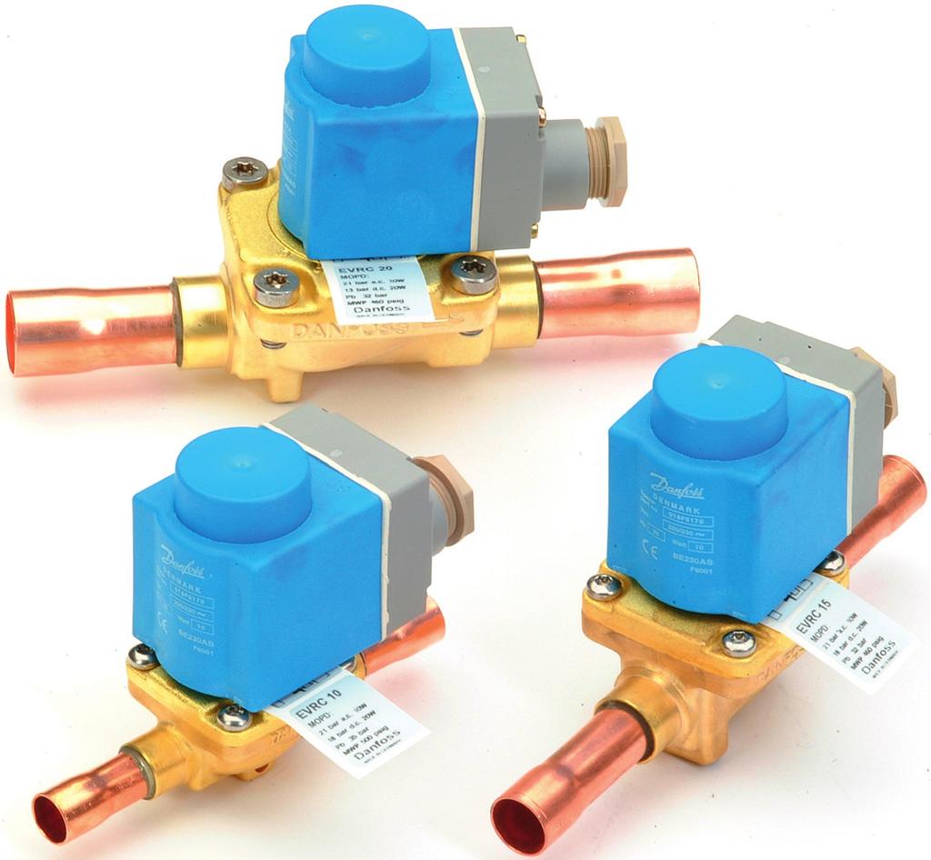 Data sheet Solenoid valve for R410A and R744 s EVR 2 - EVR 6 and EVRH 10 - EVRH 40 EVRH high pressure range is a direct or servo operated solenoid valve specially designed to meet the requirements