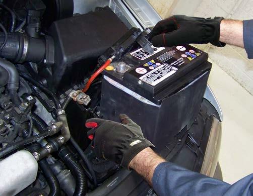 eaching the Clutch Bleeder Block emove the Battery Wearing gloves to protect your skin from battery acid, lift the battery out of the