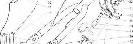 [07/2006] SHARK - STEERING FORK HIGH 1.1-1.2 471 812 095S Steering fork high 1.2 000 102 029-ET Soc. screw M 6 x 20 DIN 912 25 Pcs. 2.1-2.6 471 812 096 Steering tube 2.2 000 228 300S Headset 2.