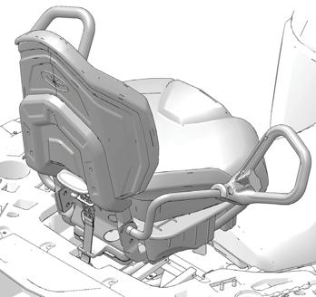 MAINTENANCE Seat Removal (1-Up Models) 1. Grasp one side of the seat near the rear edge. 2. Pull upward abruptly to disengage the under-seat fasteners. 3. Remove the seat.