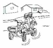 Safety Warnings Operating on Pavement Operating an ATV on paved surfaces (including sidewalks, paths, parking lots and driveways) may adversely affect
