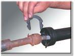 This tool is easily used with the seven crowfoot wrenches included in the set.