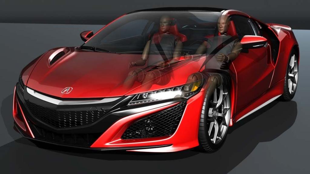 In addition, the Acura NSX is equipped with the following airbags: Front Airbags - Driver / Passenger Side Airbags - Driver / Passenger Side Curtain Airbags - Driver / Passenger Knee Airbag - Driver