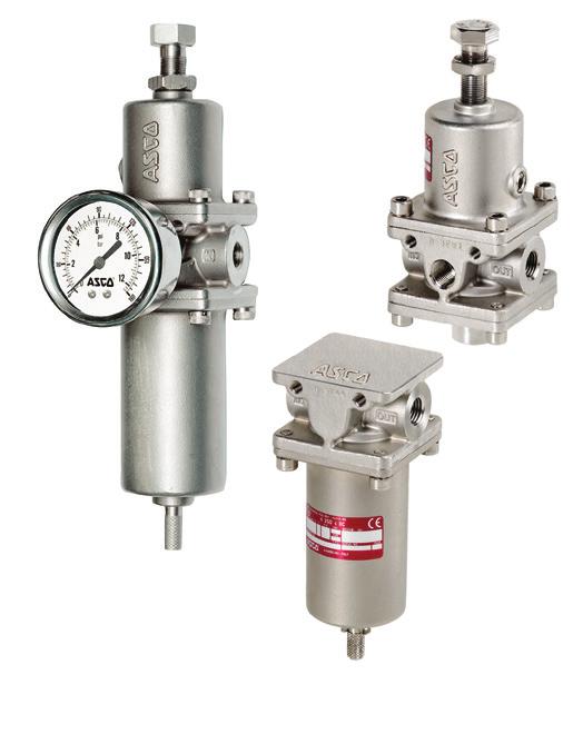 FILTER, REGULATOR AND FILTER/REGULATOR stainless steel L compact /, high flow / - / Air Preparation Series FEATURES Stainless Steel, and intended for corrosive environment and suitable for use in