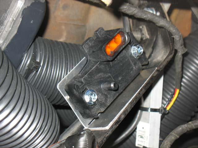 The MAP sensor may also be mounted inside the engine compartment.