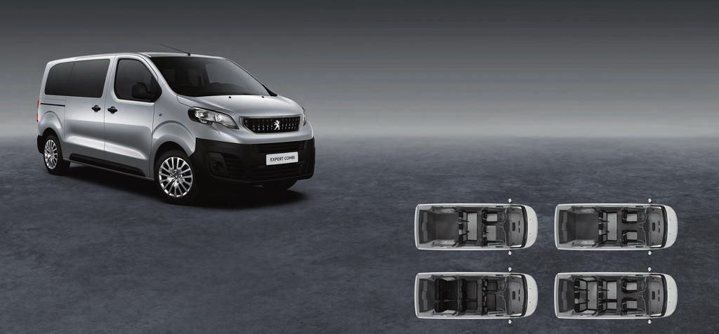 EXPERT COMBI People carrier Robust and functional, the new PEUGEOT Expert Combi offers up to 9 seats even in the Compact 4.60 m version.