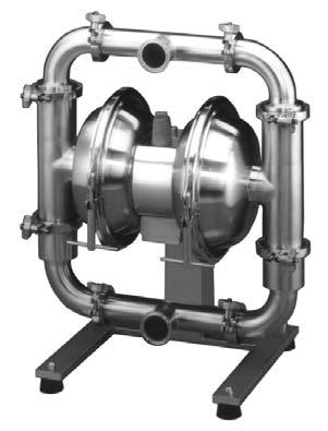 Murzan SANITARY PUMP Model PI 50 Oil Free Air Valve VERSA-MATIC MURZAN Construction PI 50 DL 304 SS Wetted Parts PI 50SL 316 SS Wetted Parts Suction and Tri-clamp sanitary connection standard, other