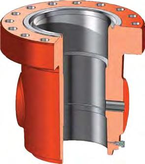 Corporation C-22 Casing Heads use a straight-bore bowl design that prevents damage to sealing areas from drilling tools and prevents test-plug and