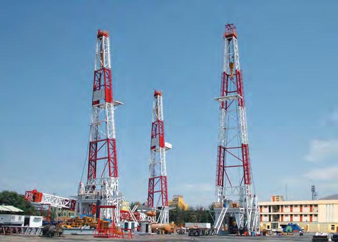 Corporation Mechanical Drive Drilling Rigs Model 13,000 16,000 23,000 500,000 750,000 1,000,000 Traveling Block 10 12 12 Diameter of Drilling Line, in 1-1/4 1-3/8 1-1/2 Drawworks Rated