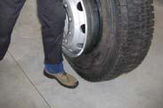 Allow the wheel rim to drop while firmly holding the tyre levers, the tyre should slide over